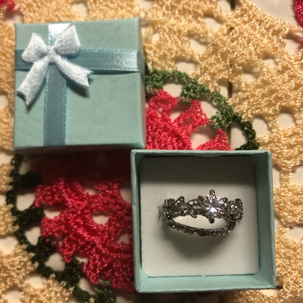 Plated sterling silver ring set